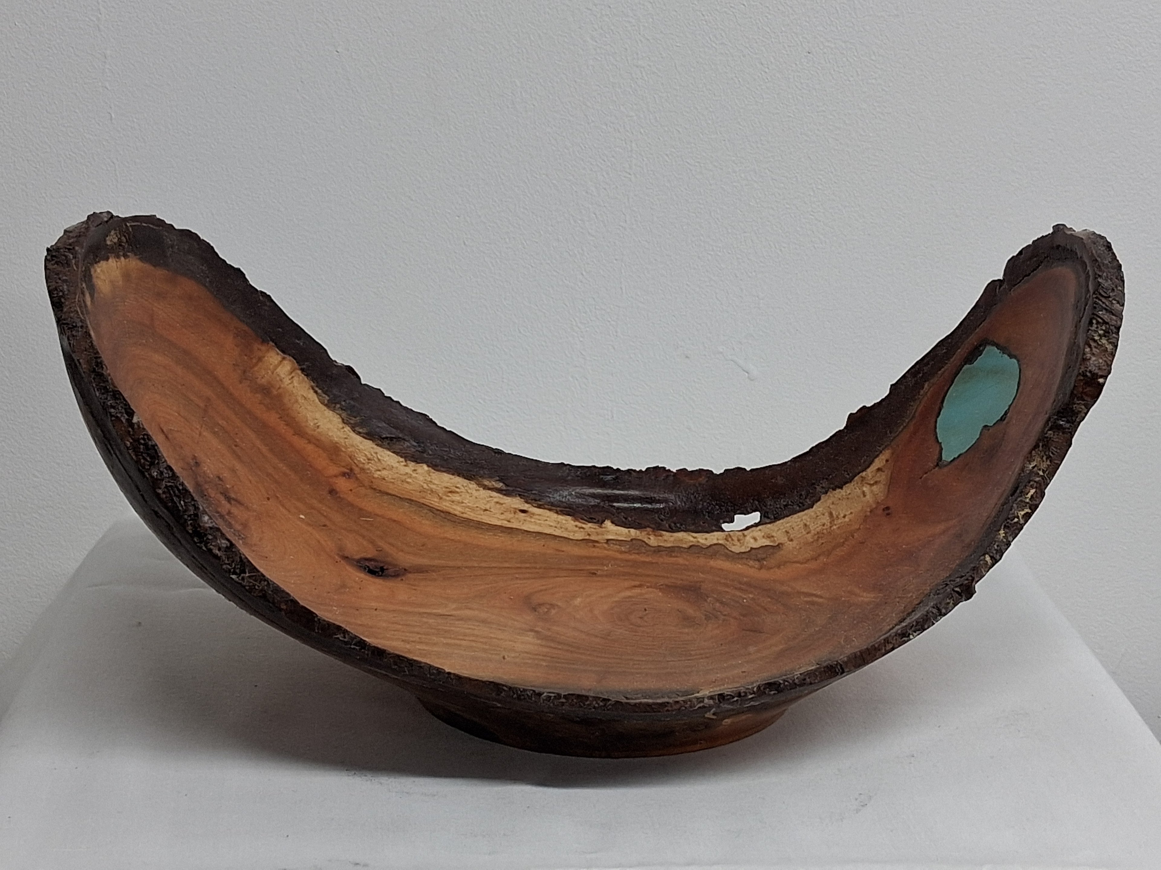 Live Edge Cherry Winged Bowl with Epoxy Inlay