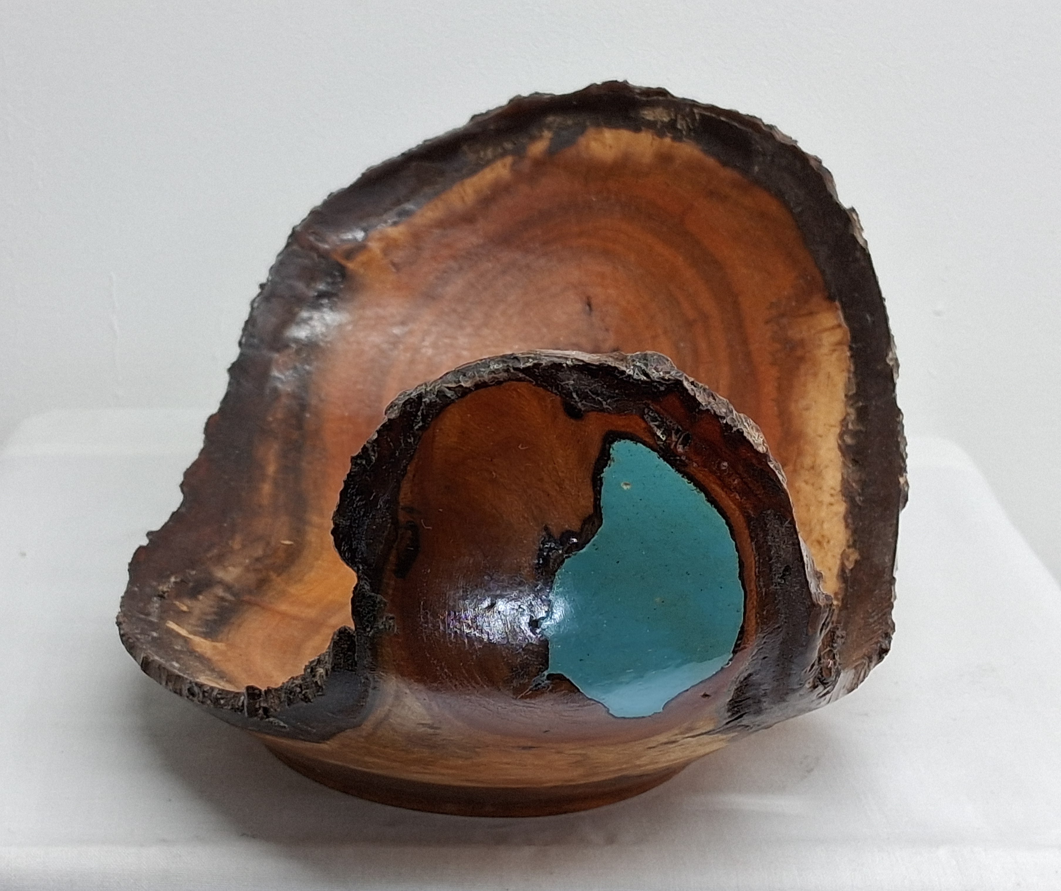 Live Edge Cherry Winged Bowl with Epoxy Inlay