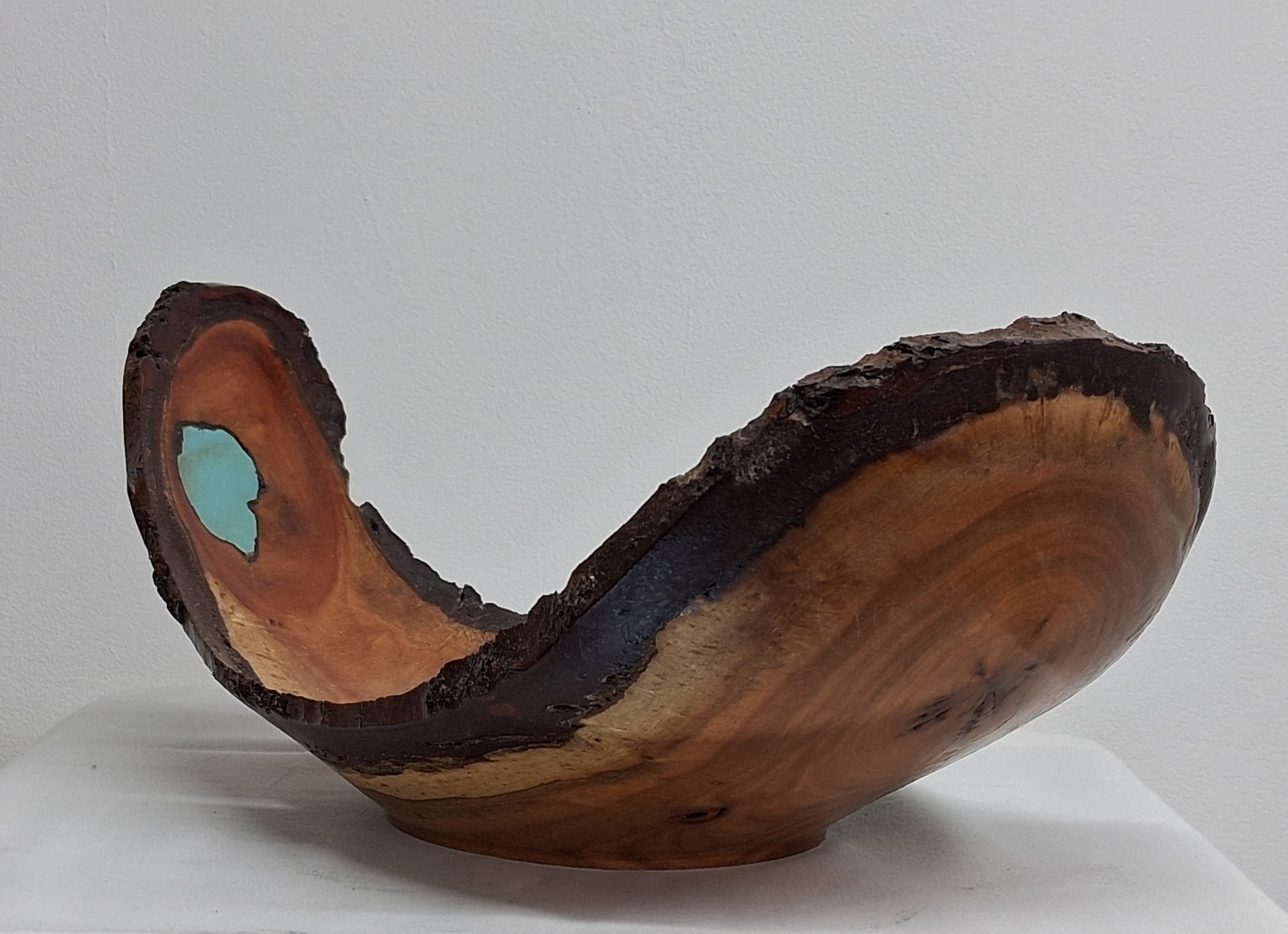Live Edge Cherry Winged Bowl with Epoxy Inlay