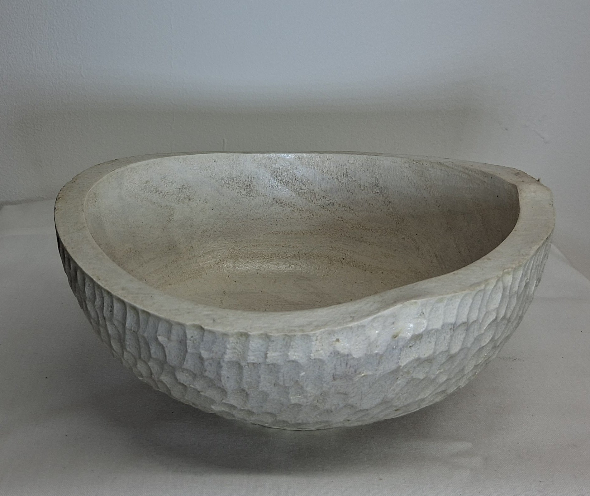 Coloured Native Irish Ash LIve Edge Bowl with Hand Carved Texture