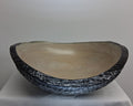 Coloured Live Edge Native Irish Ash Bowl with hand Carved Texture