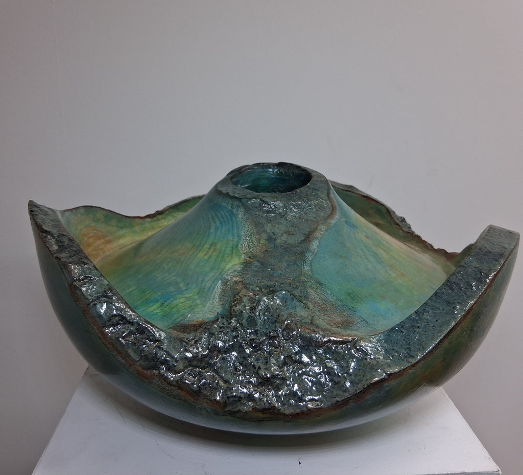 Coloured Live Edge Sycamore Hollow Form Pot