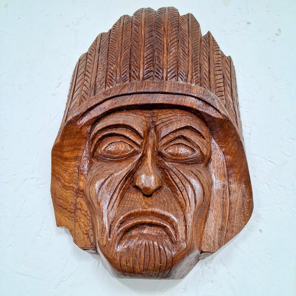 Hand Carved Indian Chief