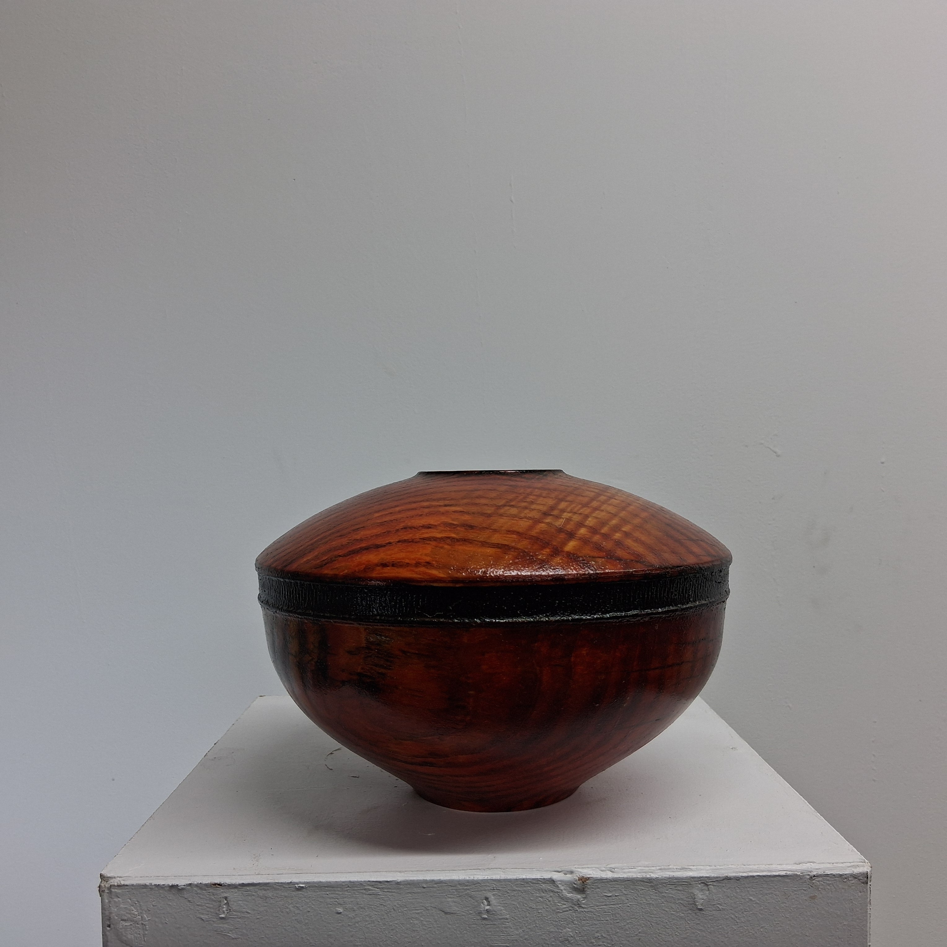 Spalted Ash Coloured Hollow Form with Band