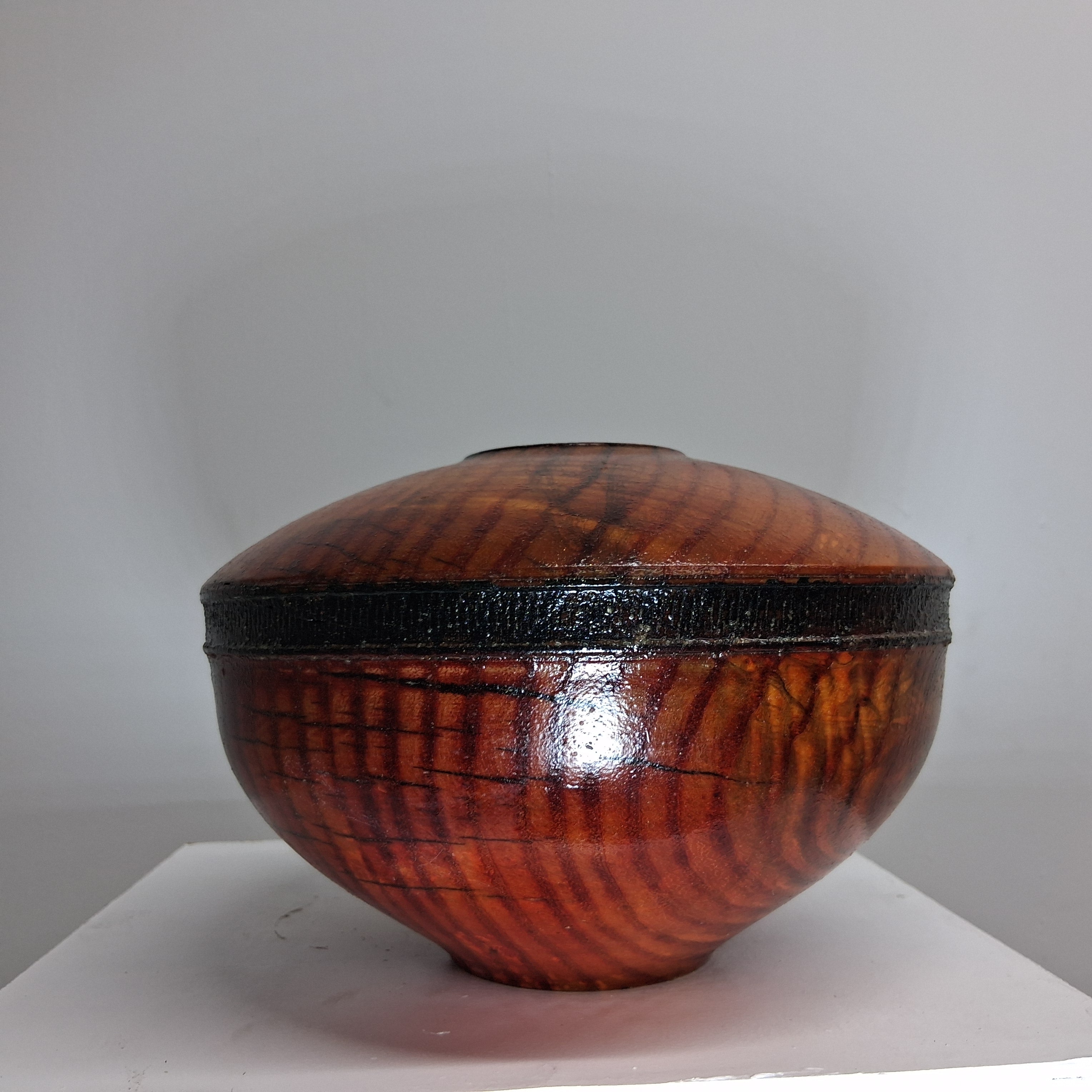 Spalted Ash Coloured Hollow Form with Band