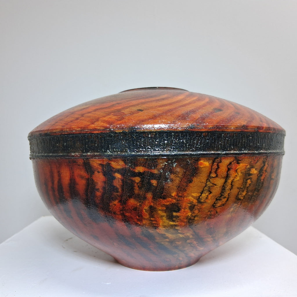 Spalted Ash Coloured Hollow Form with Band