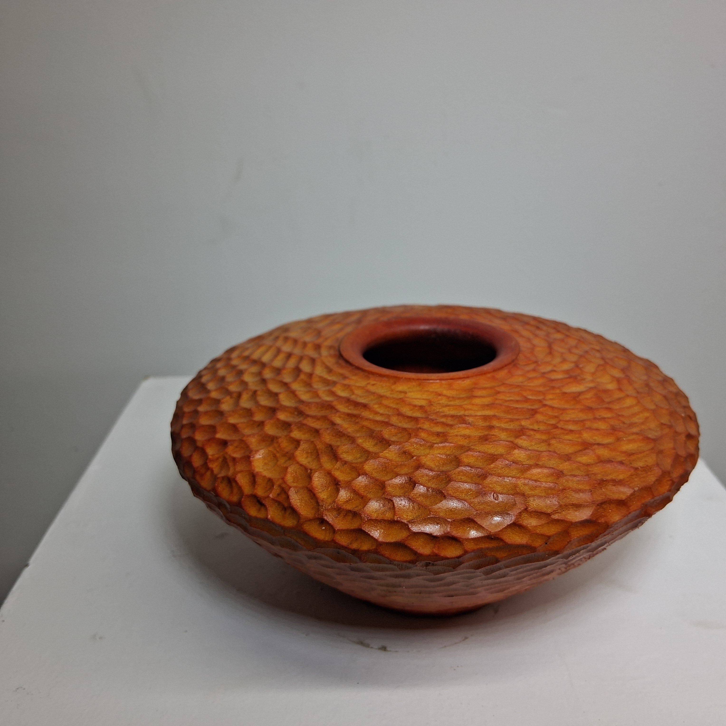 Hand-carved Coloured Sycamore Hollow Form