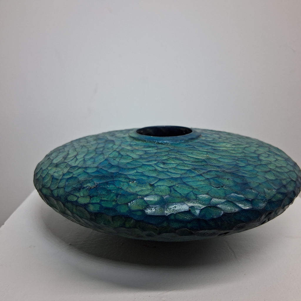 Hand-carved Coloured Ash Hollow Form