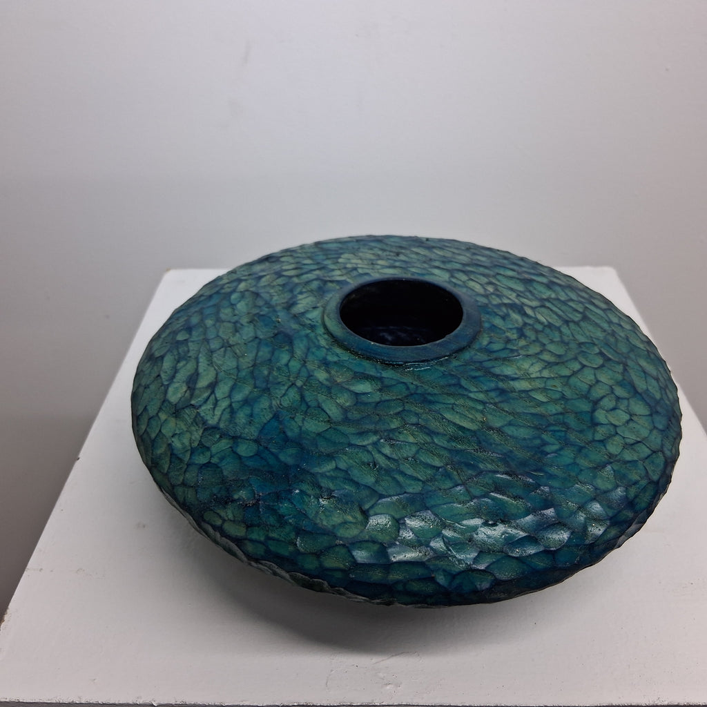 Hand-carved Coloured Ash Hollow Form