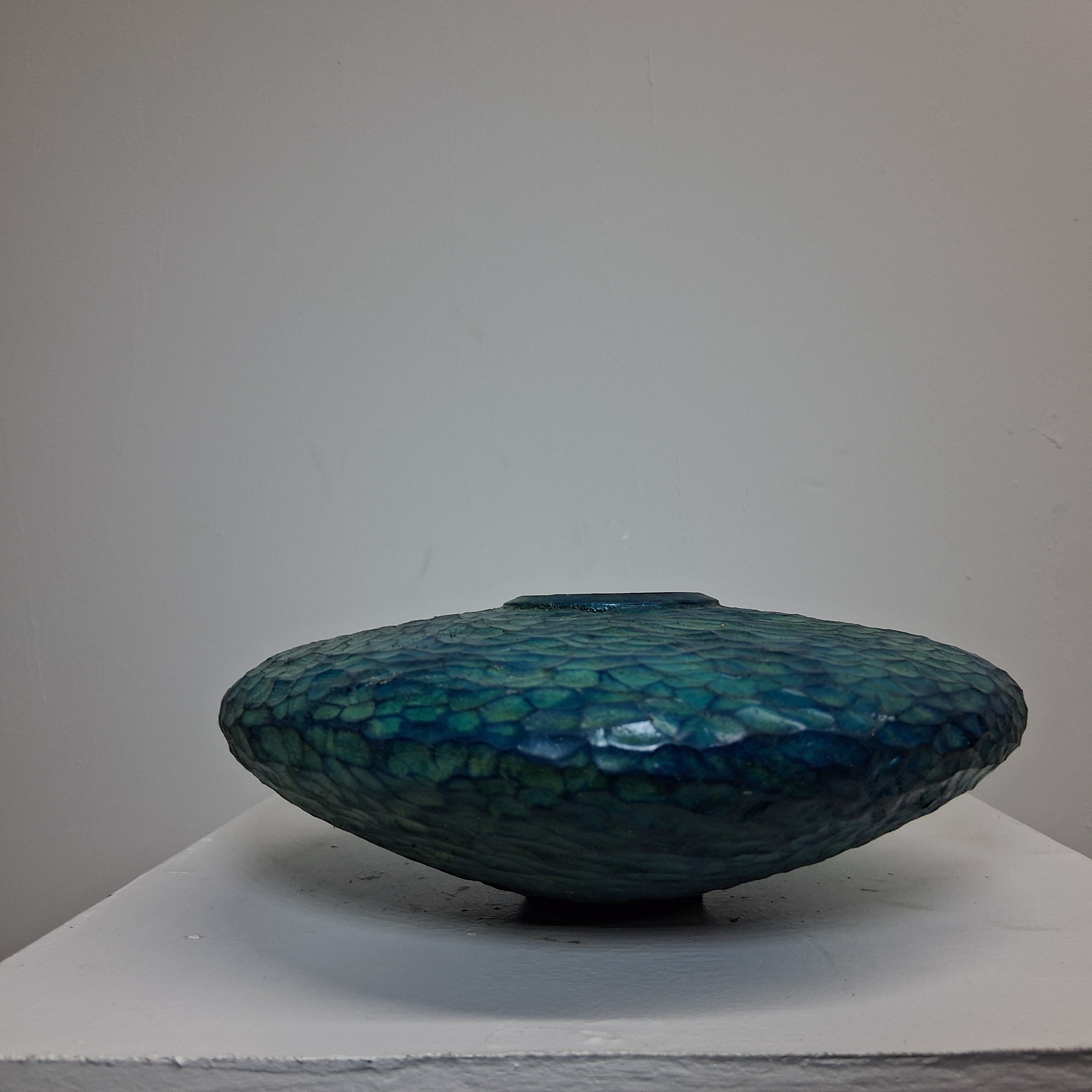 Hand-carved Coloured Ash Hollow Form