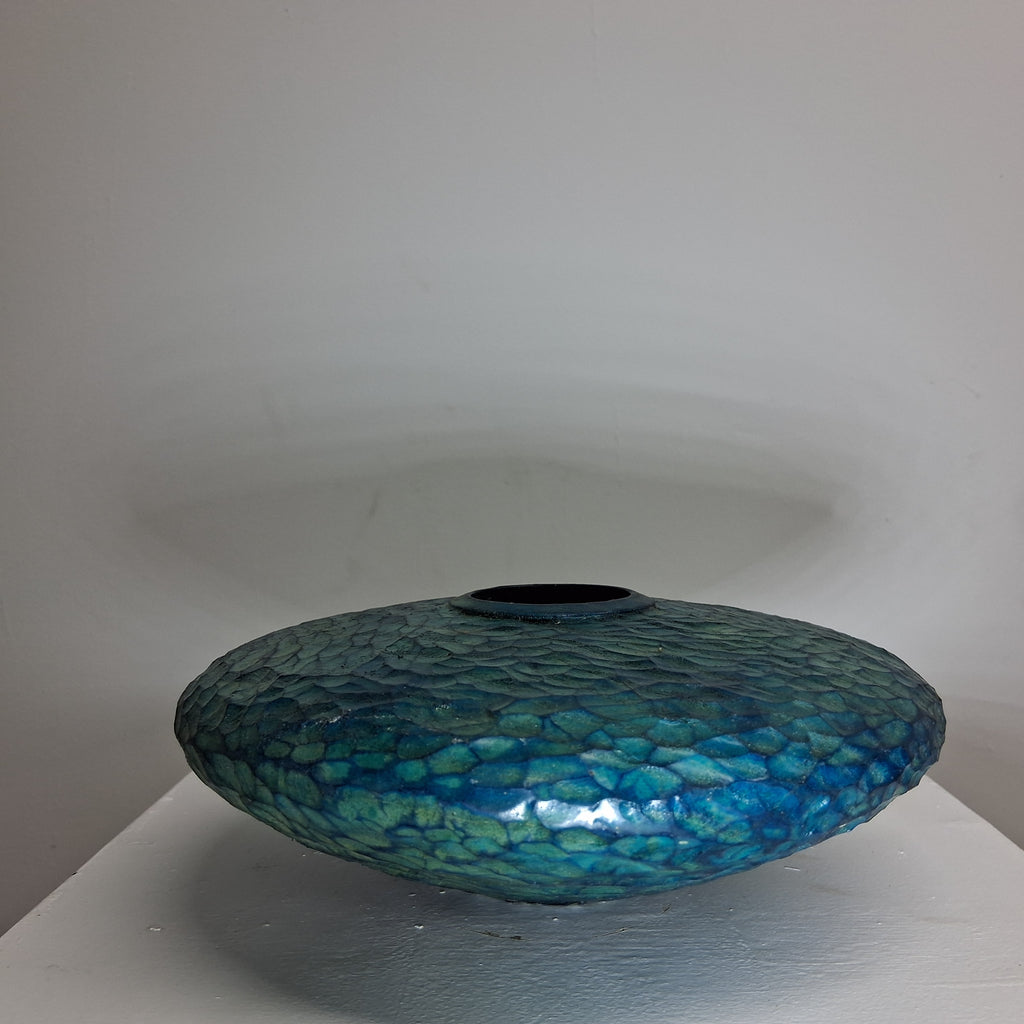 Hand-carved Coloured Ash Hollow Form