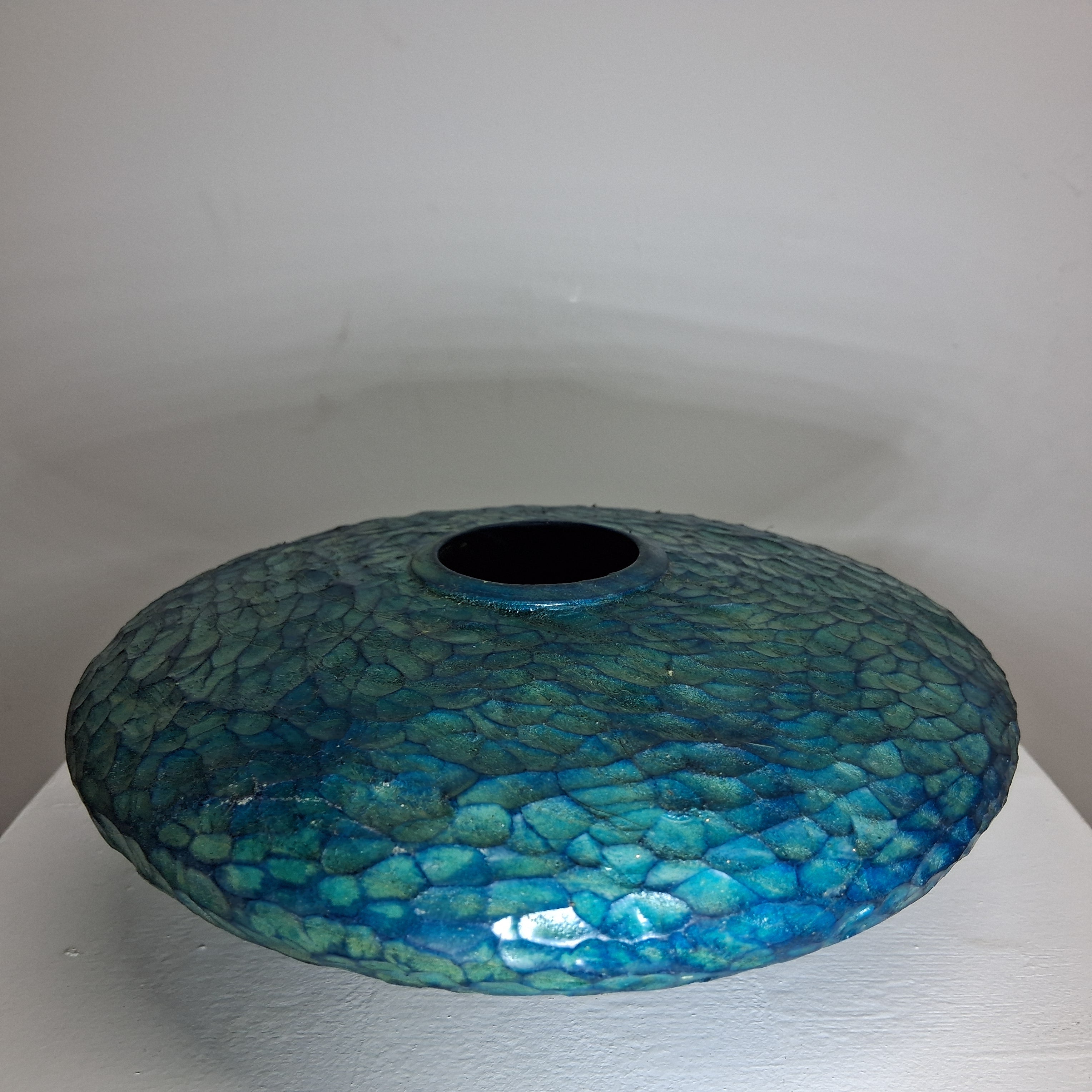 Hand-carved Coloured Ash Hollow Form