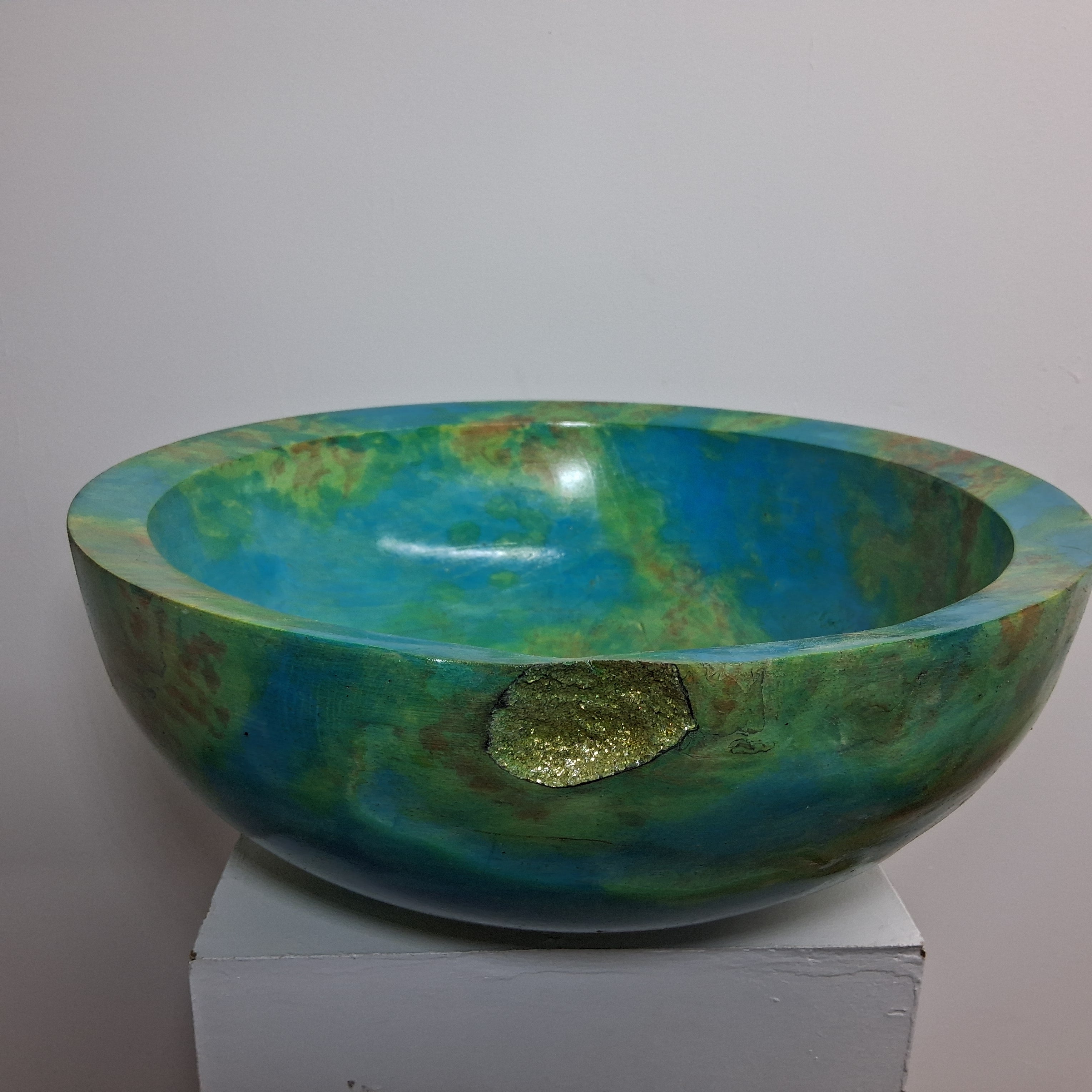 Coloured Spalted Horse Chestnut Bowl