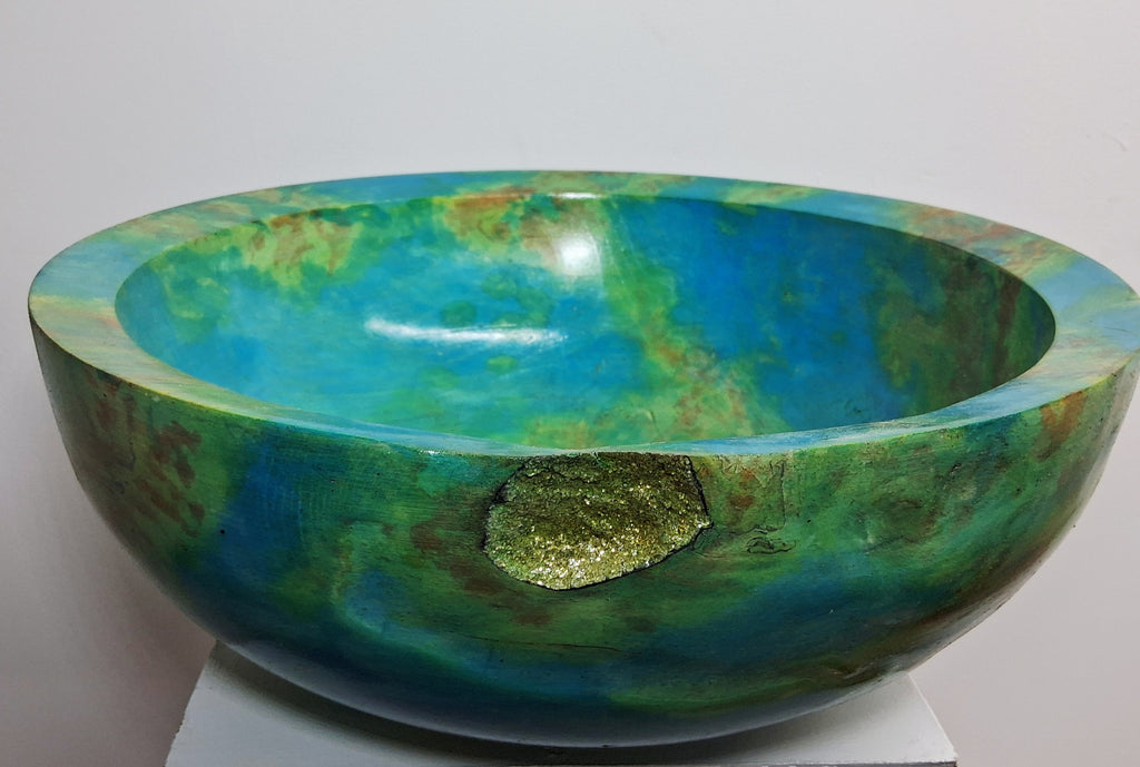 Coloured Spalted Horse Chestnut Bowl