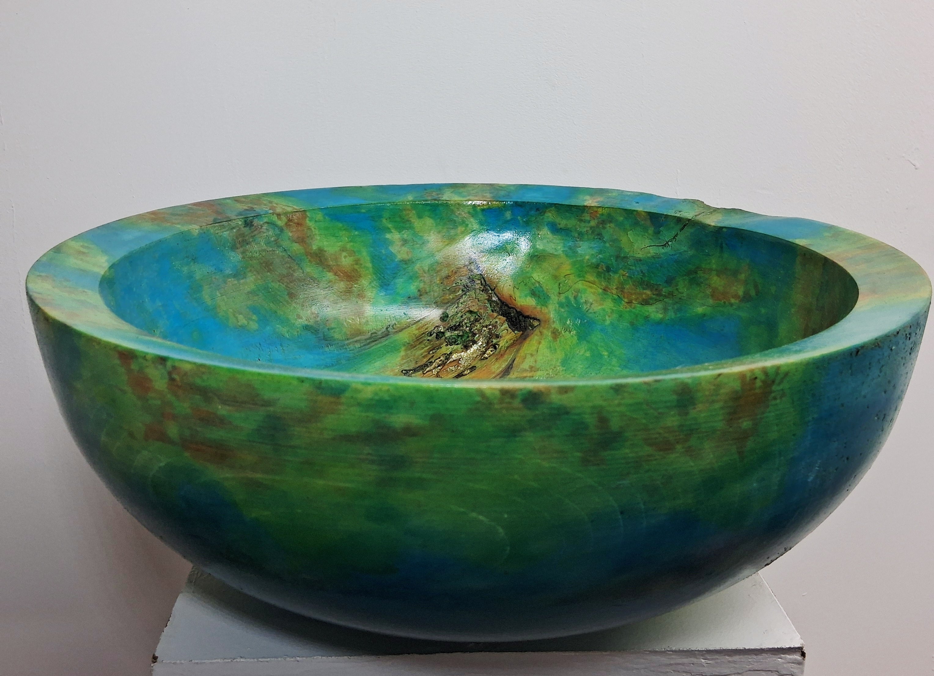 Coloured Spalted Horse Chestnut Bowl