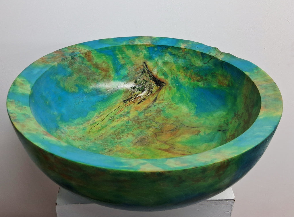 Coloured Spalted Horse Chestnut Bowl