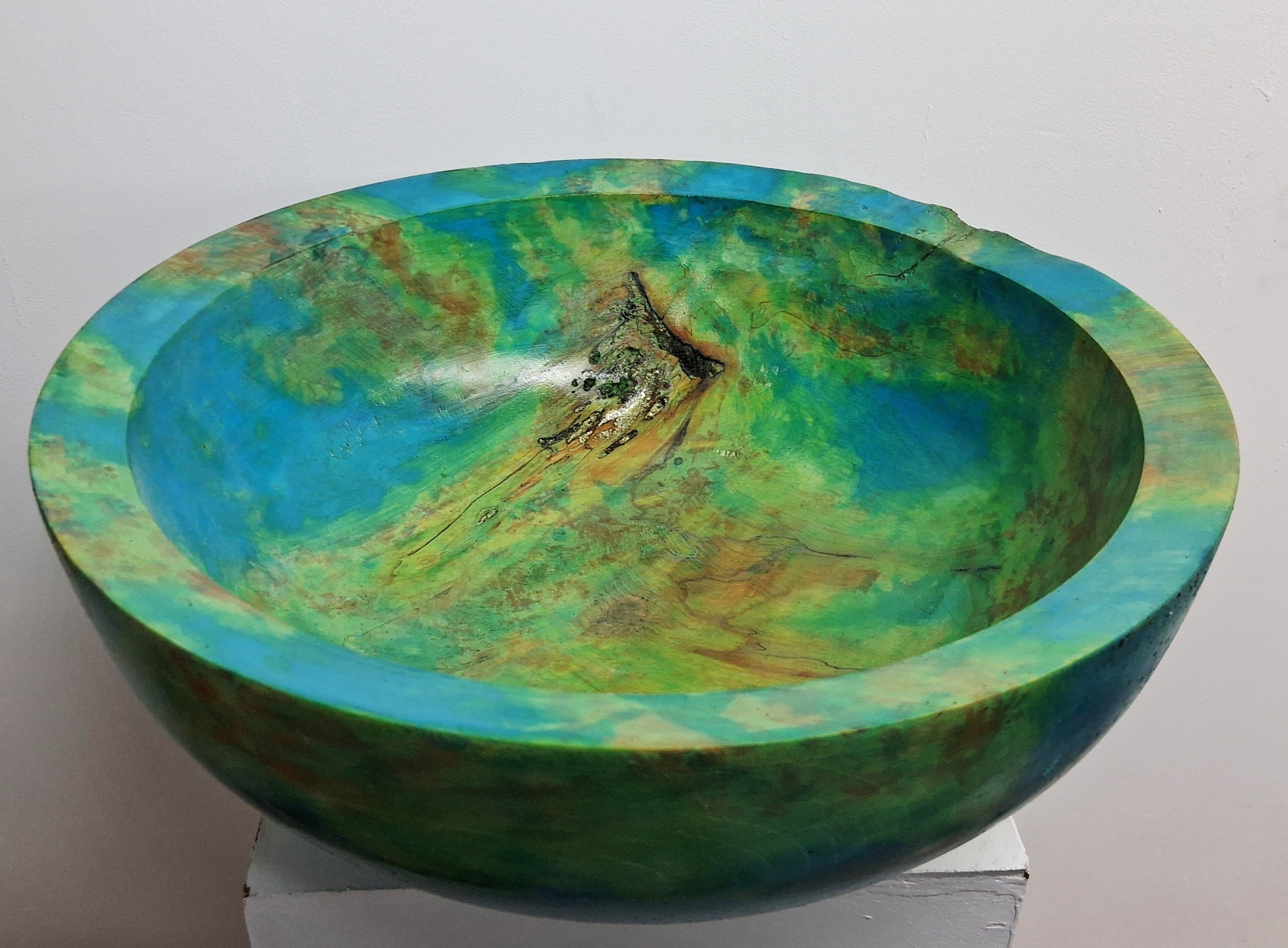 Coloured Spalted Horse Chestnut Bowl