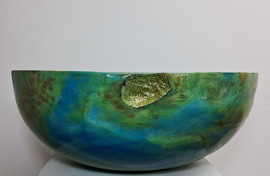 Coloured Spalted Horse Chestnut Bowl