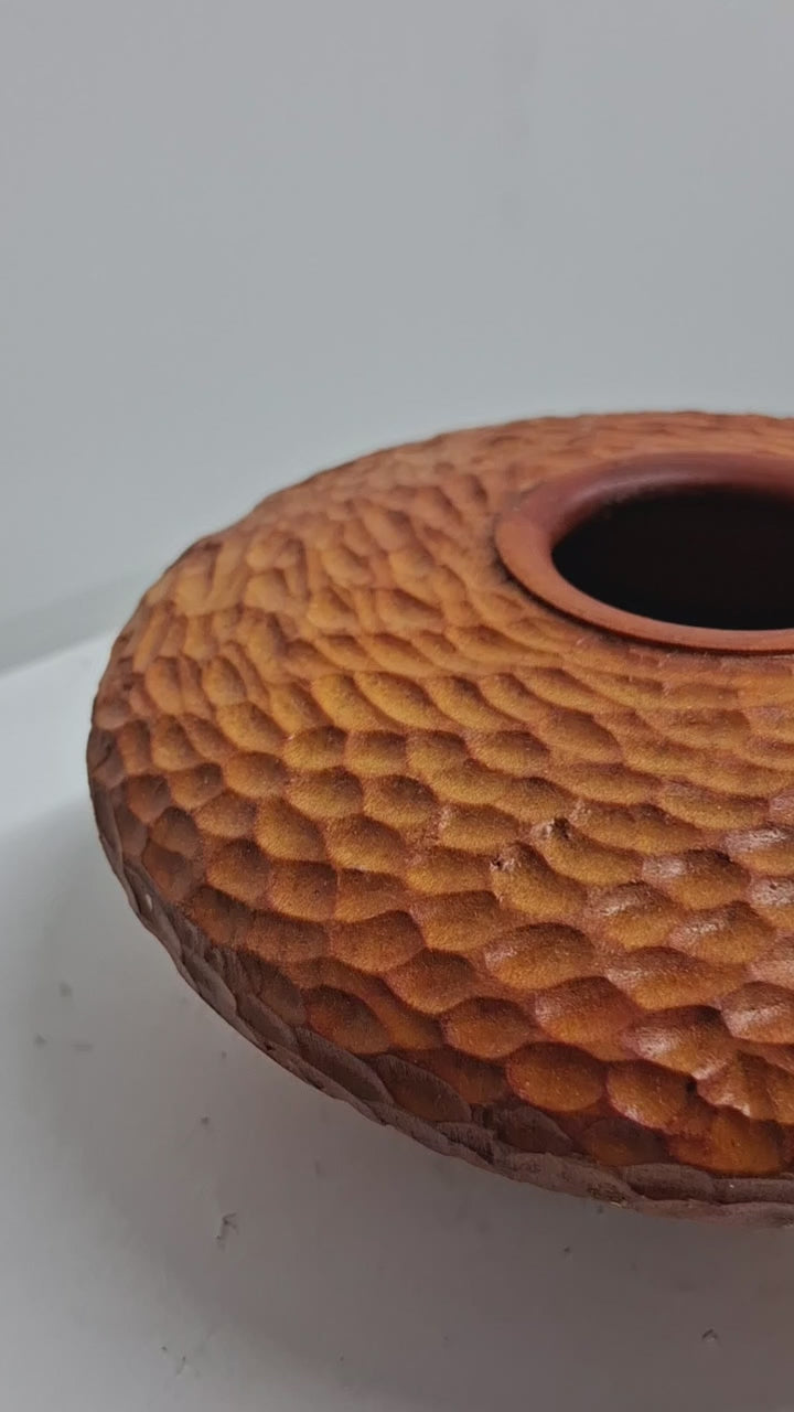 Hand-carved Coloured Sycamore Hollow Form