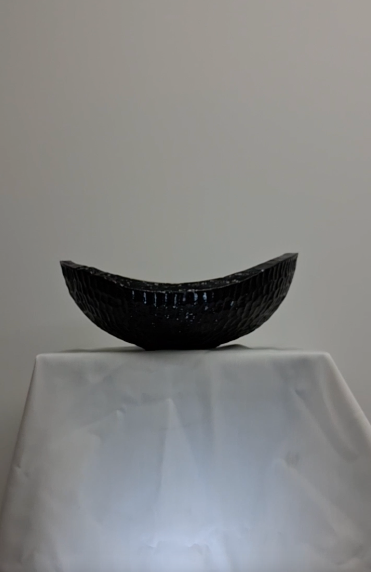 Coloured Live Edge Native Irish Ash Bowl with hand Carved Texture
