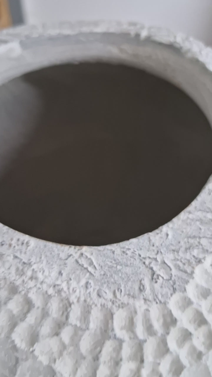 Coloured Native Ash Hollow Form with Carved Texturing