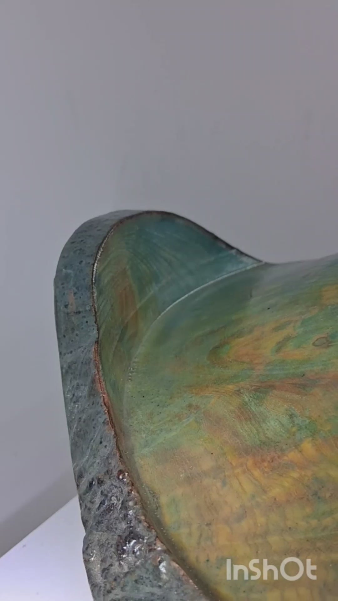 Coloured Live Edge Sycamore Hollow Form Pot