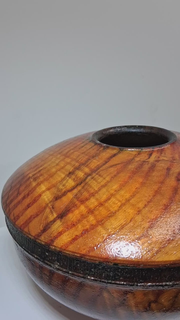 Spalted Ash Coloured Hollow Form with Band